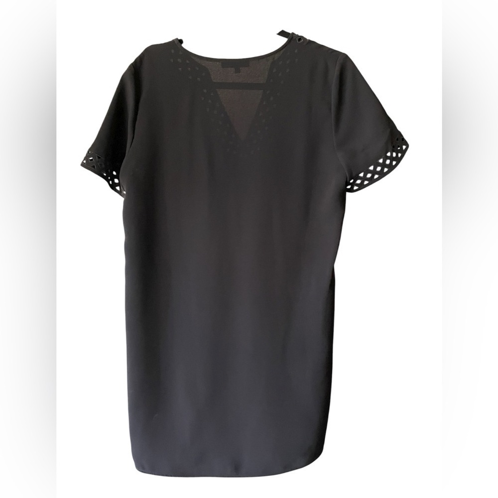 Madewell Ballad Tunic Dress Black Short Sleeve Mini Dress Size 6 - Picture 4 of 7